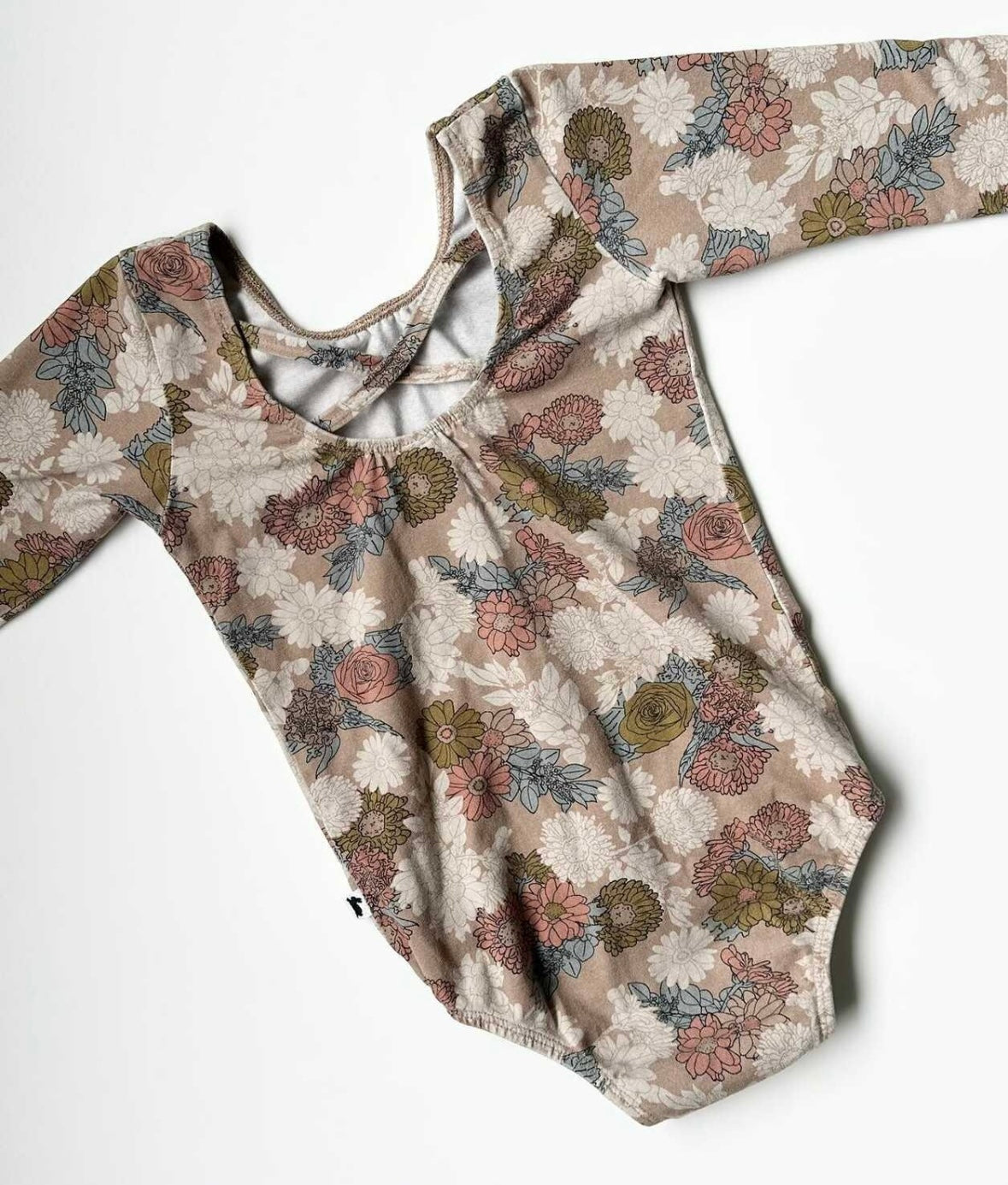 Little & Lively Tan Floral Leotard (5T/6T)