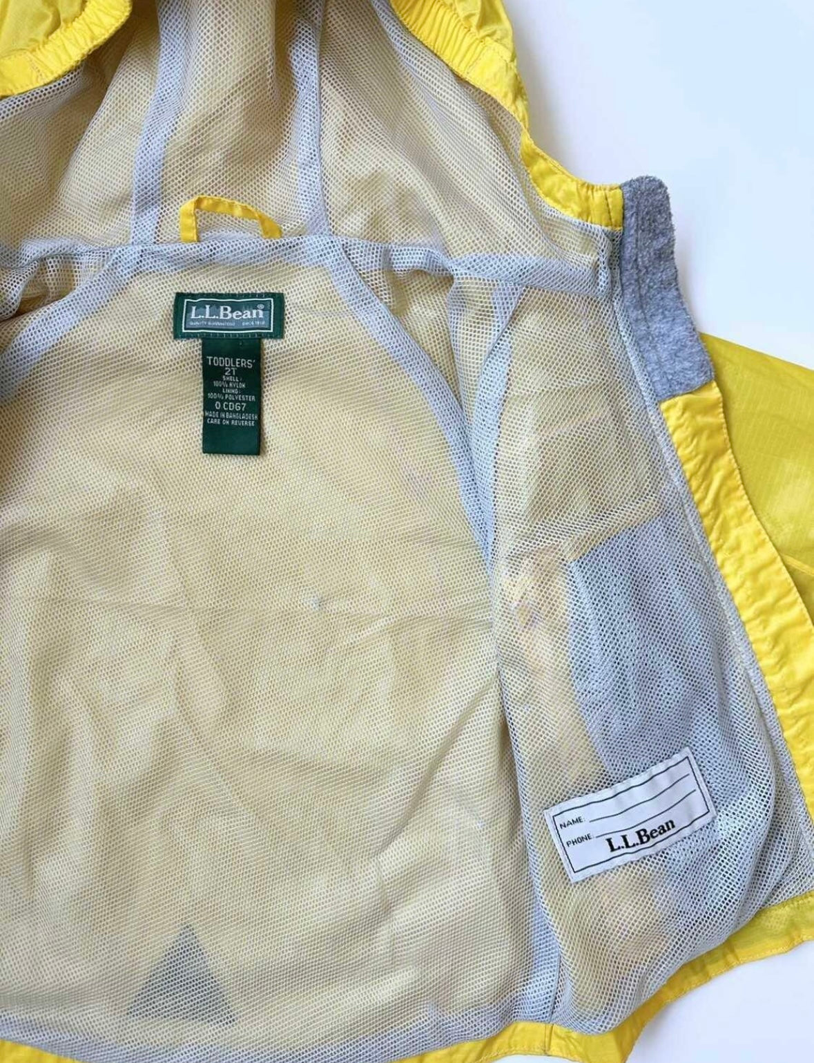 L.L.Bean Yellow Wind Breaker (2T)