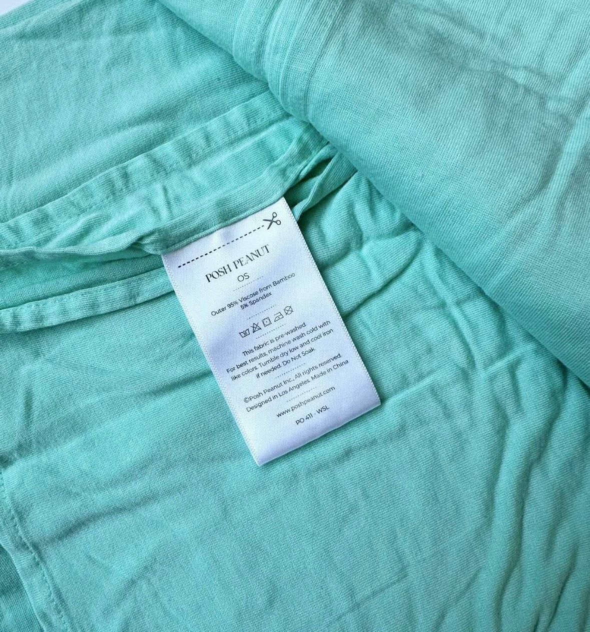 Posh Peanut Turquoise Bamboo Swaddle Blanket