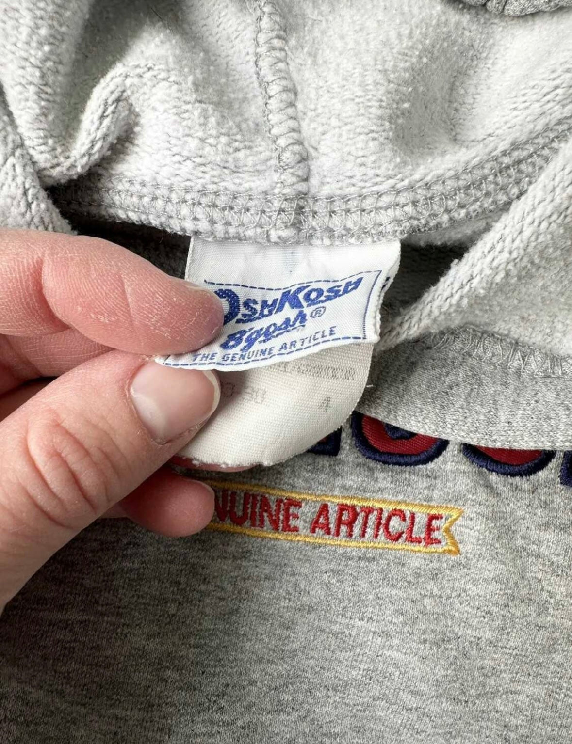 Vintage Oshkosh Grey Hoodie (4T)