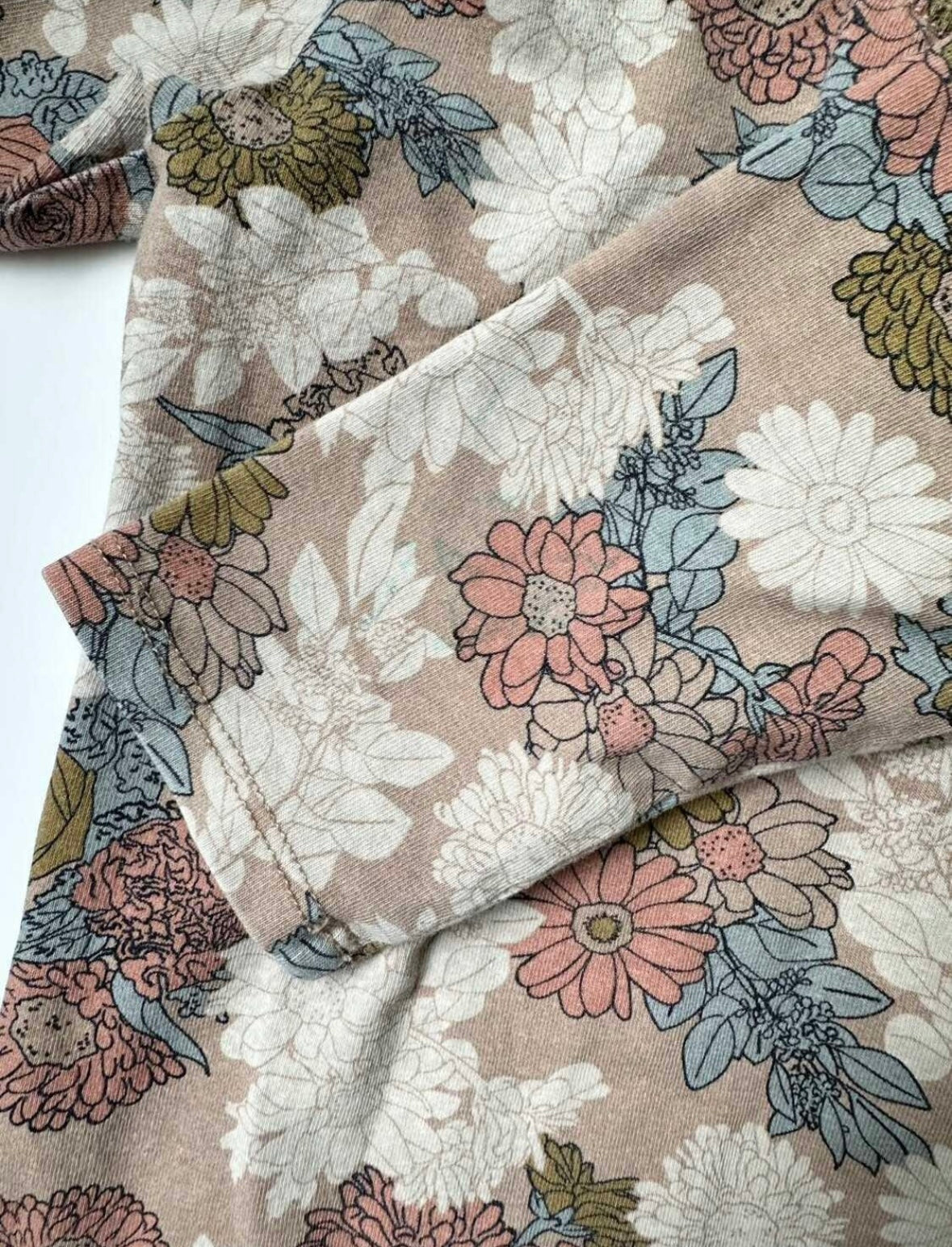 Little & Lively Tan Floral Leotard (5T/6T)