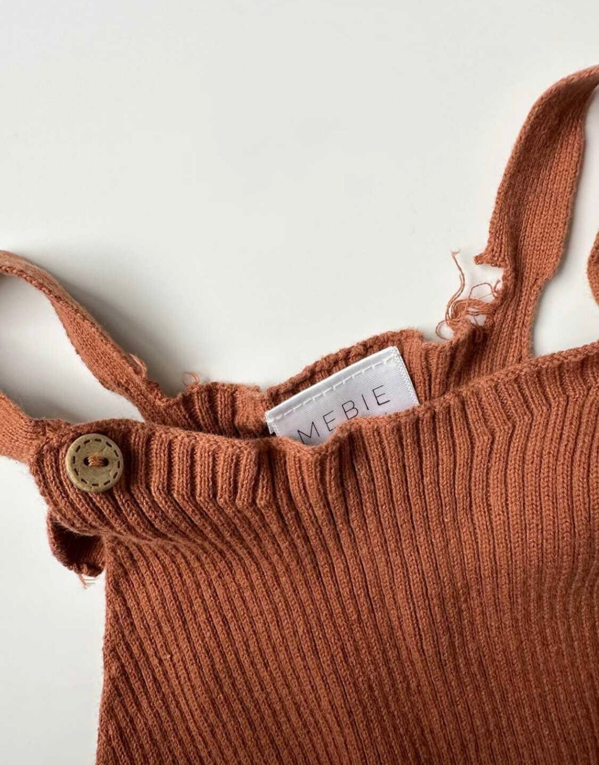 Mebie Baby Light Caramel Brown Ribbed Overalls (3T)