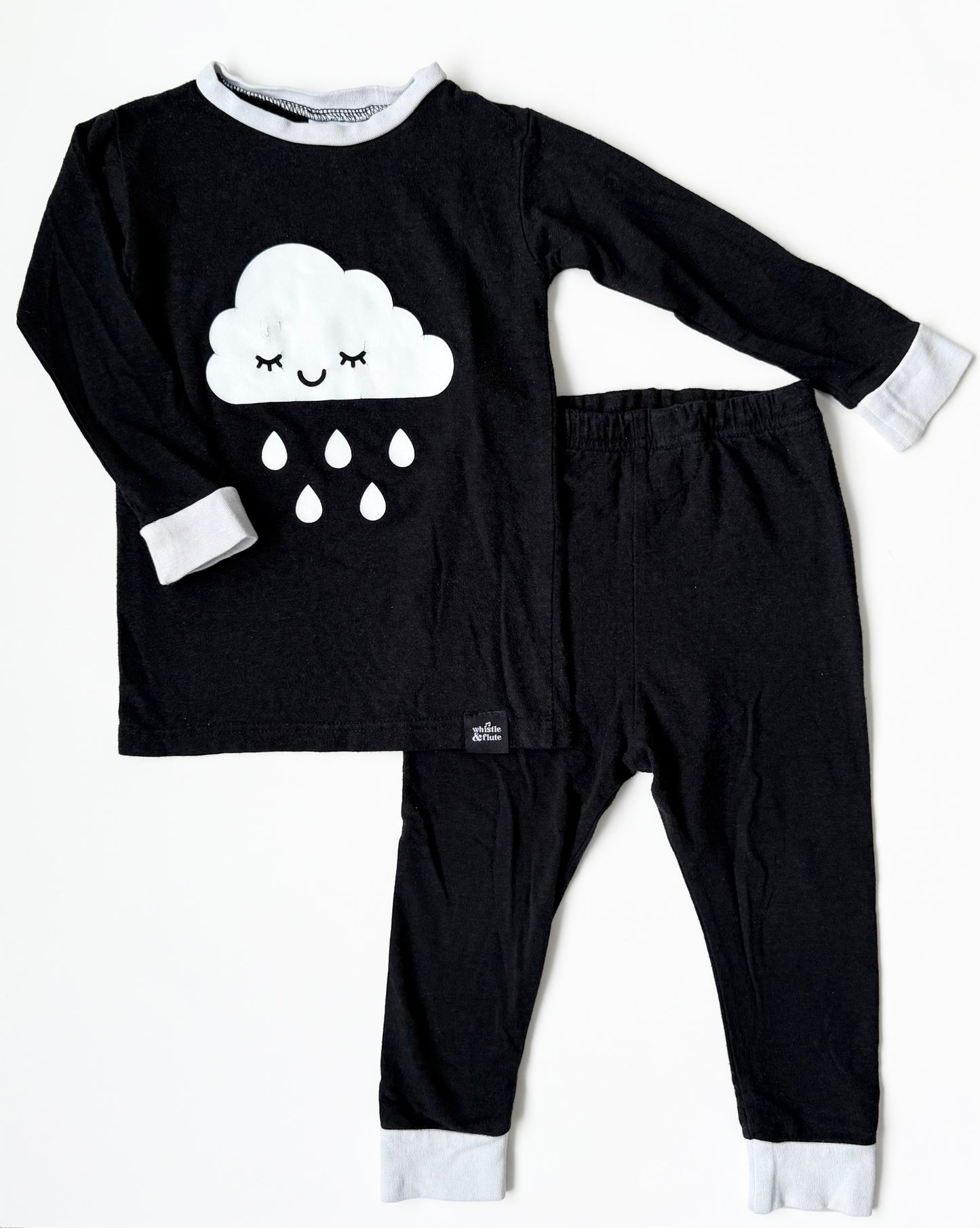 Whistle & Flute Black Cloud Two Piece PJ Set (1-2 Years)