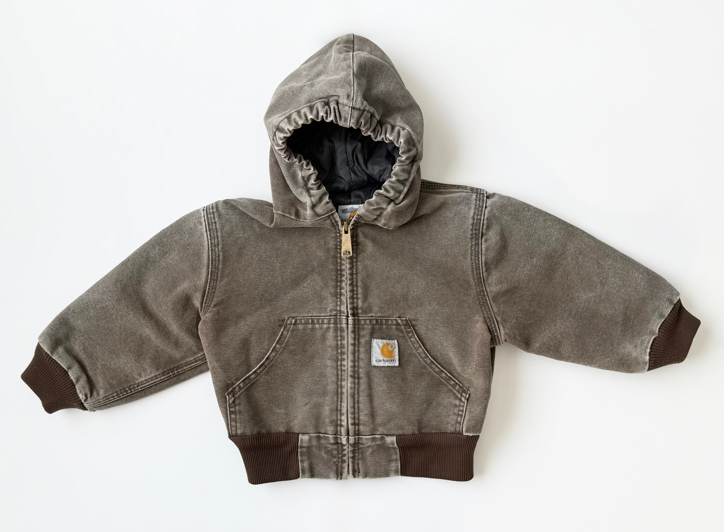 Vintage Carhartt Faded Distresssed Duck Canvas Jacket - Brown (3T)