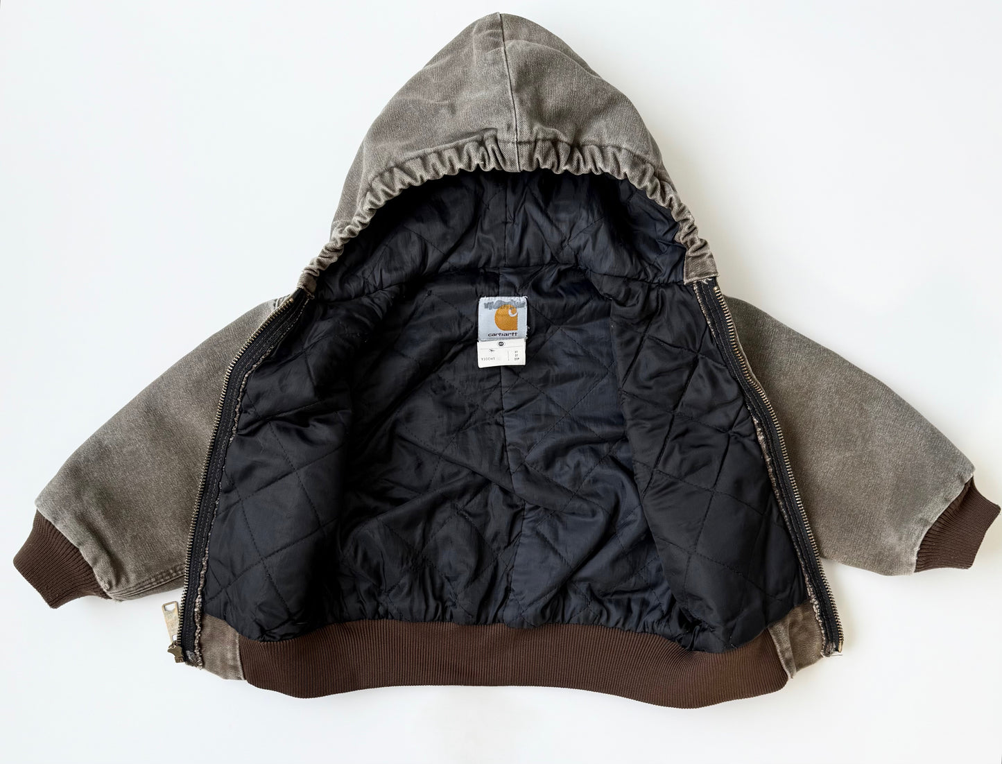 Vintage Carhartt Faded Distresssed Duck Canvas Jacket - Brown (3T)