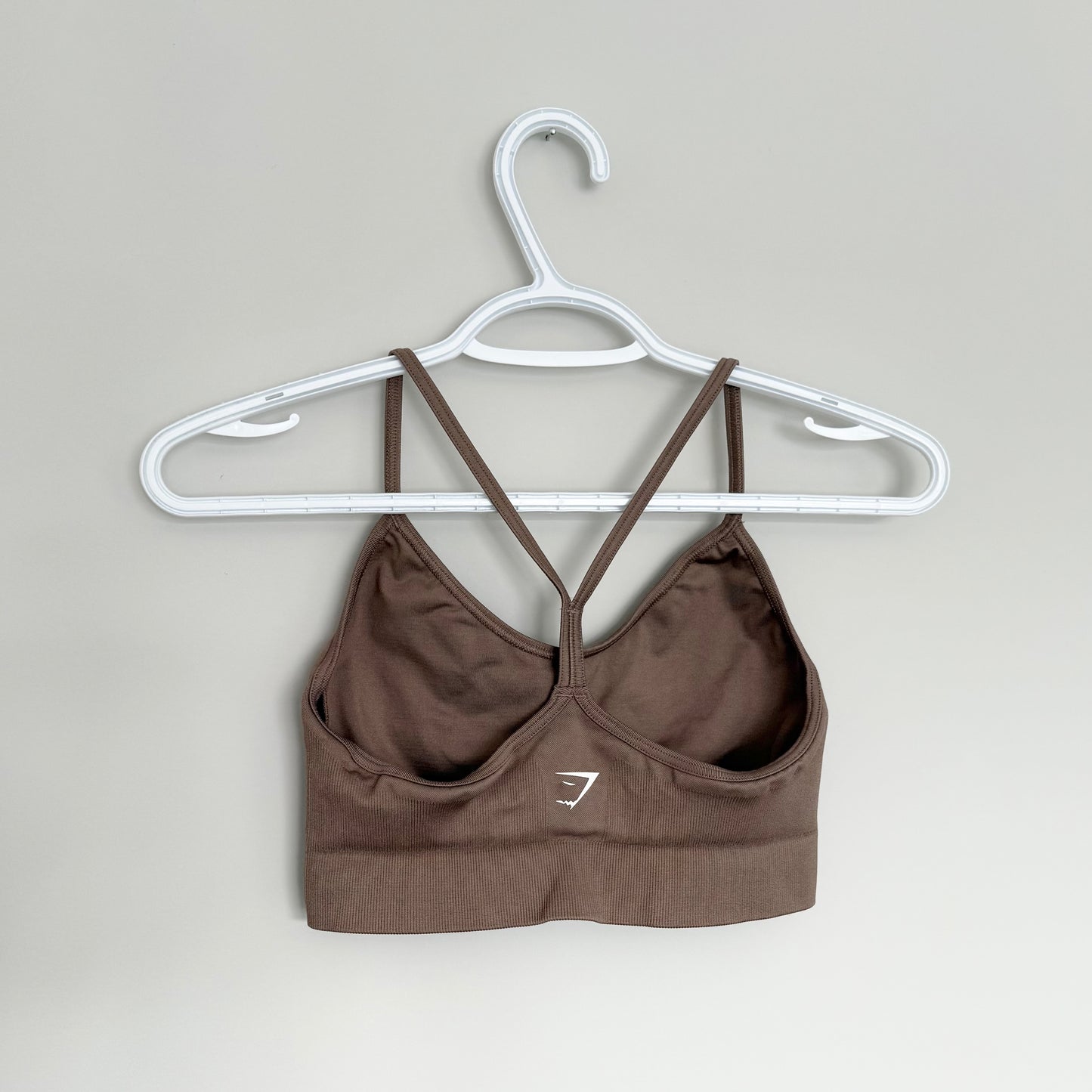 Women’s Gymshark Sweat Seamless Fossil Brown Sports Bra (Medium)