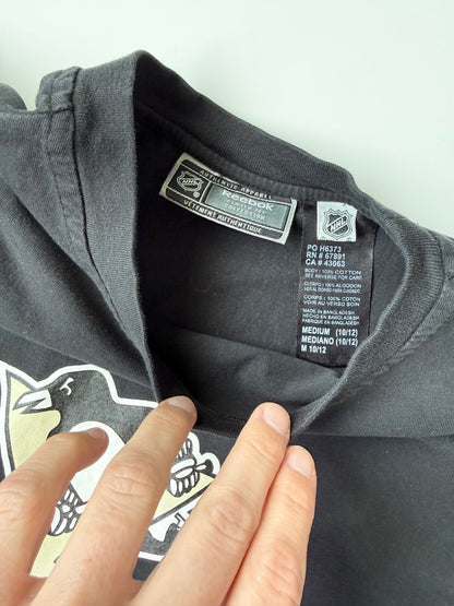 Reebok NHL Black Pittsburg Penguins T-Shirt (10/12 Years)