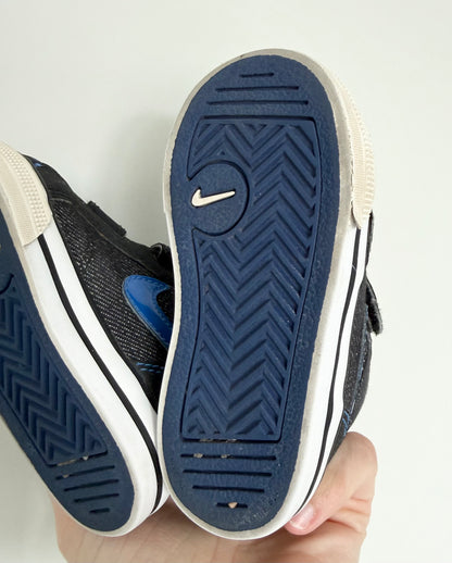 Nike Capri II Black Jean & Blue Velcro Sneakers (5)