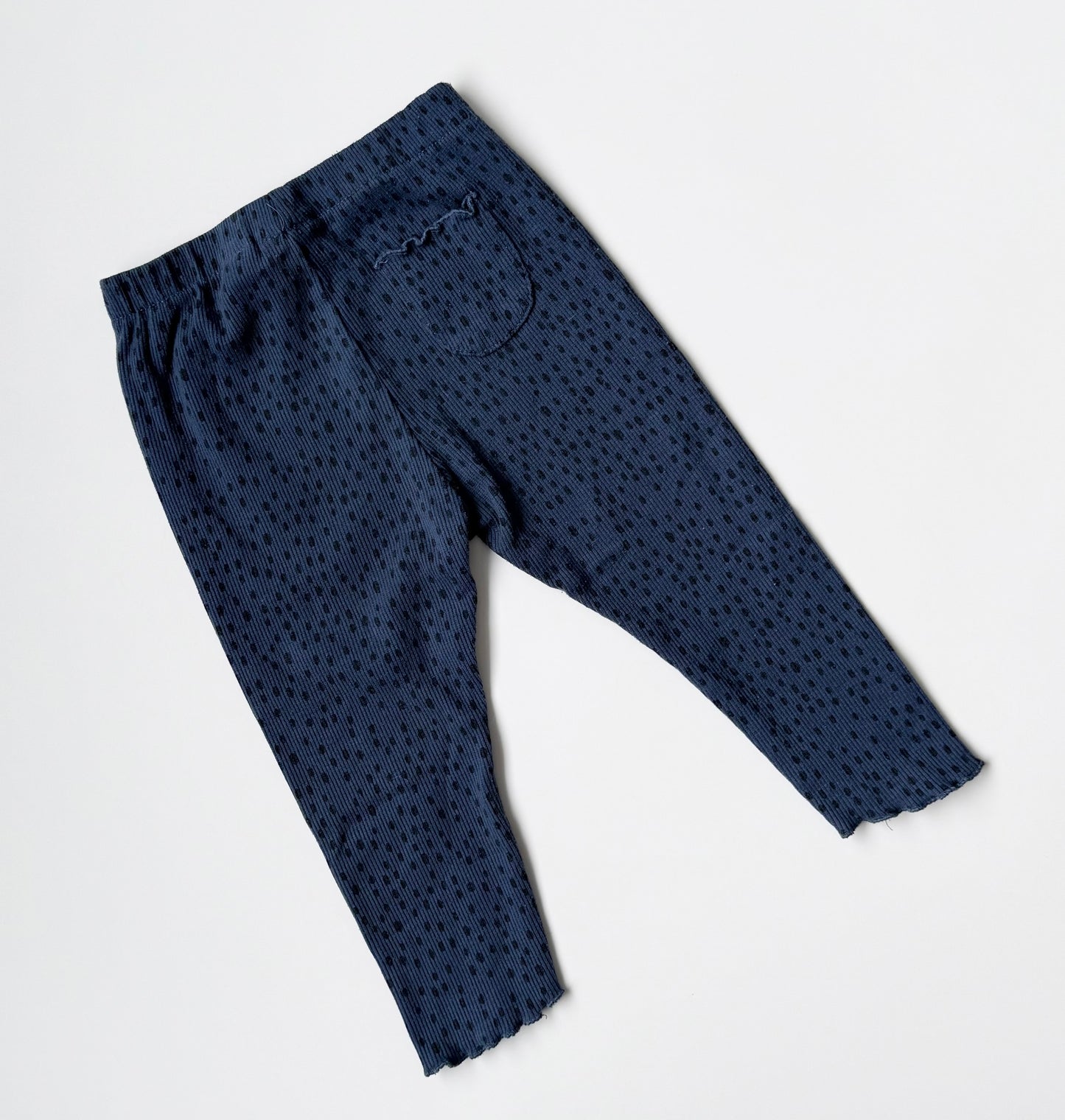 Zara Blue & Black Speckled Ribbed Long Sleeve & Leggings Set (12-18 Months)