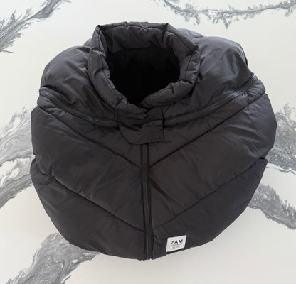 7AM Car Seat Cocoon Cover - Black - One Size (0-12 Months)