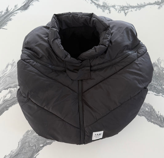7AM Car Seat Cocoon Cover - Black - One Size (0-12 Months)
