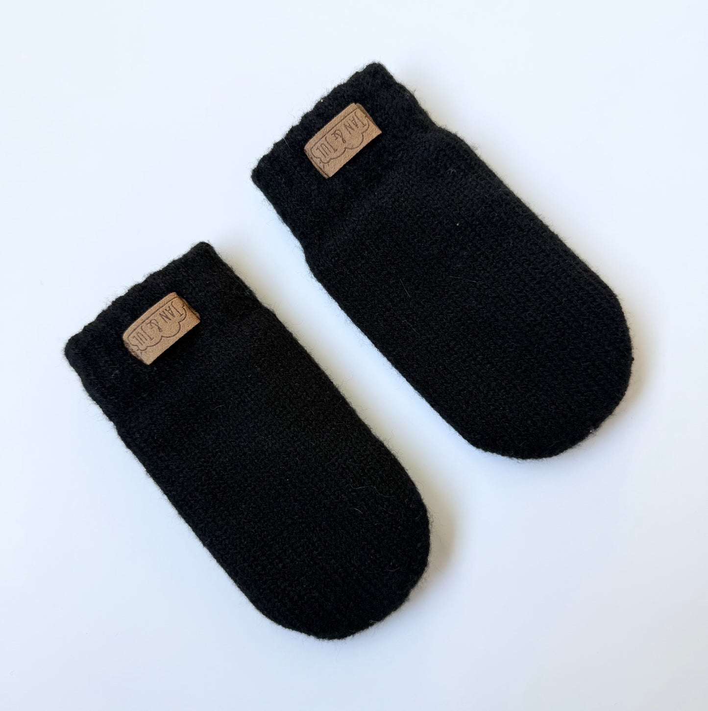 Jan & Jul Black Cozy Knit Mittens (3-9 Months)