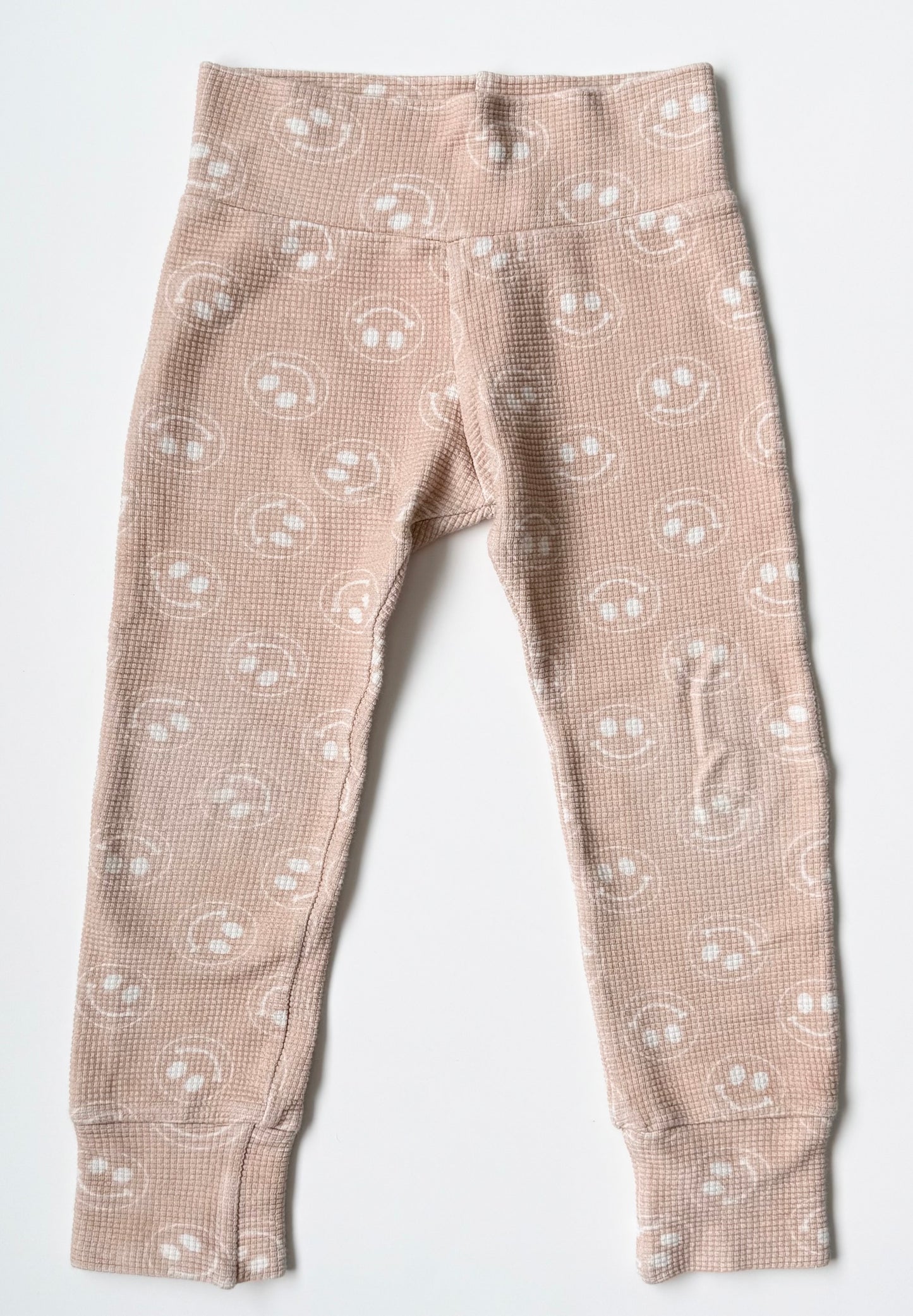 Dear Aspen Pink Smiley Waffle Sweater & Pants Set (5T)