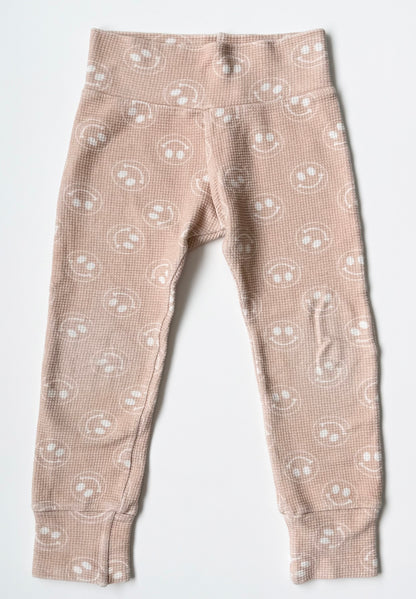 Dear Aspen Pink Smiley Waffle Sweater & Pants Set (5T)