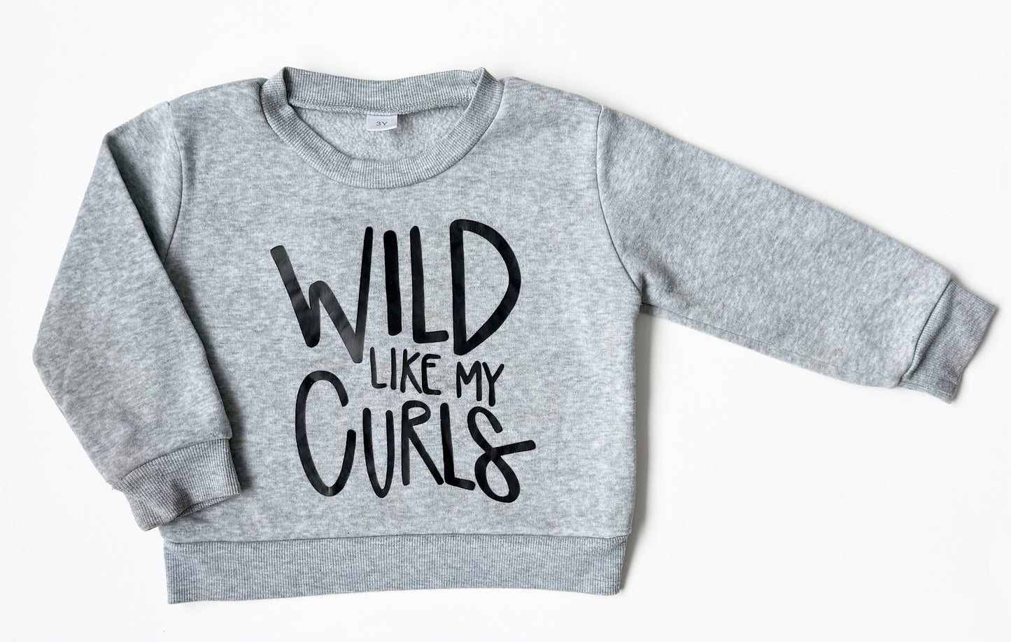 PatPat Grey “Wild Like My Curls” Sweater (3T)