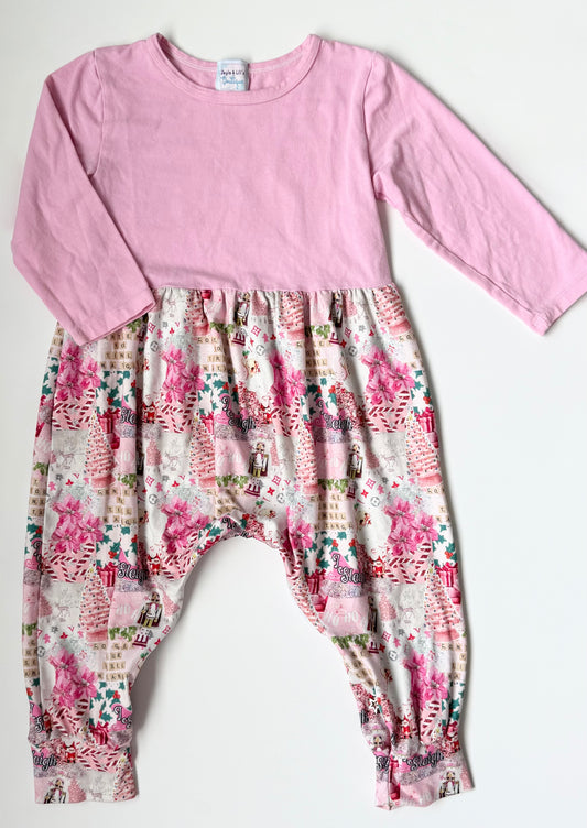 Zayla & Lili’s Boutique Pink Christmas Jumpsuit (3T)