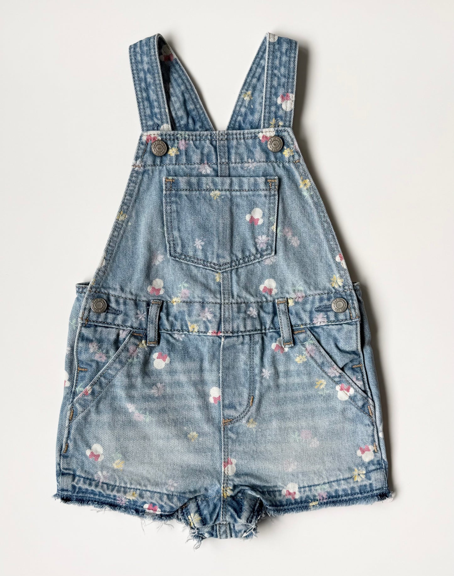 Baby Gap x Disney Minnie Mouse Jean Shorty Overalls (3 Years)