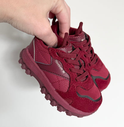 Reebok x Cardi B Dark Red Velour Stretch Lace Sneakers (5)