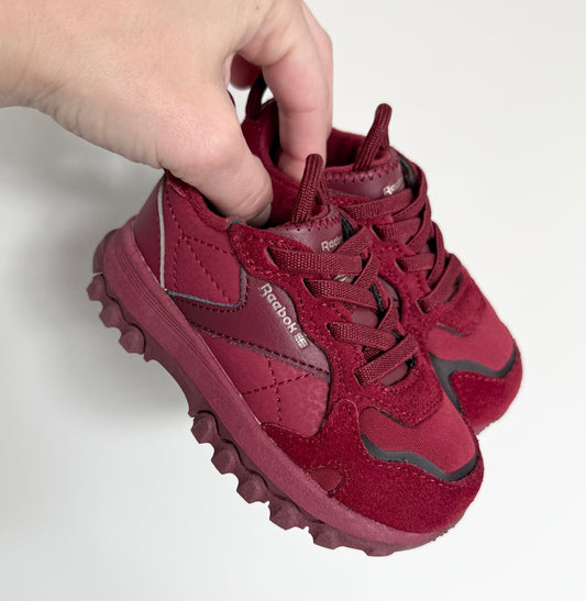Reebok x Cardi B Dark Red Velour Stretch Lace Sneakers (5)