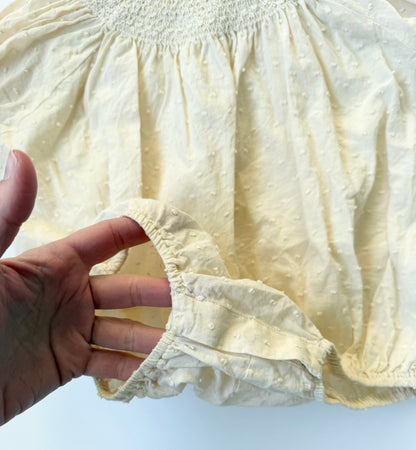 Noralee Off White Lace Dots Bubble Maddie Romper (18 Months)