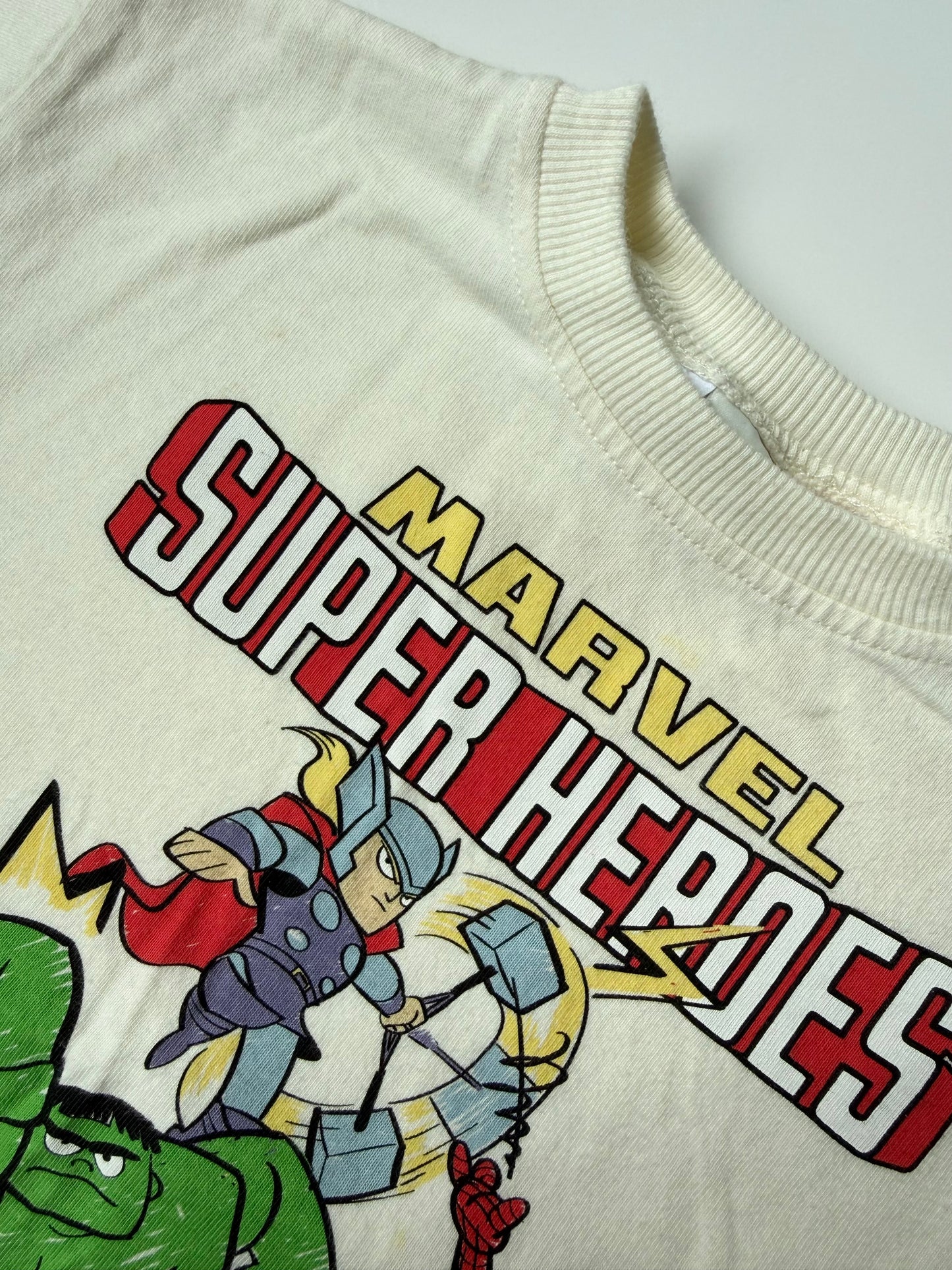 Zara x Marvel Super Heros White & Black Characters T-Shirt & Matching Shorts Set (18 Months)
