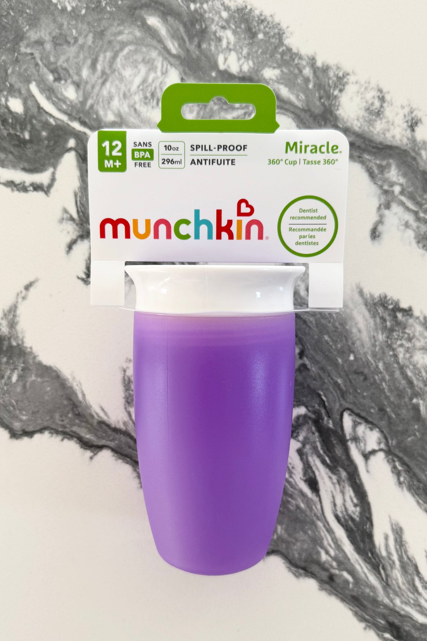 Munchkin Spill Proof Miracle 360 Cup 10oz in Purple - New