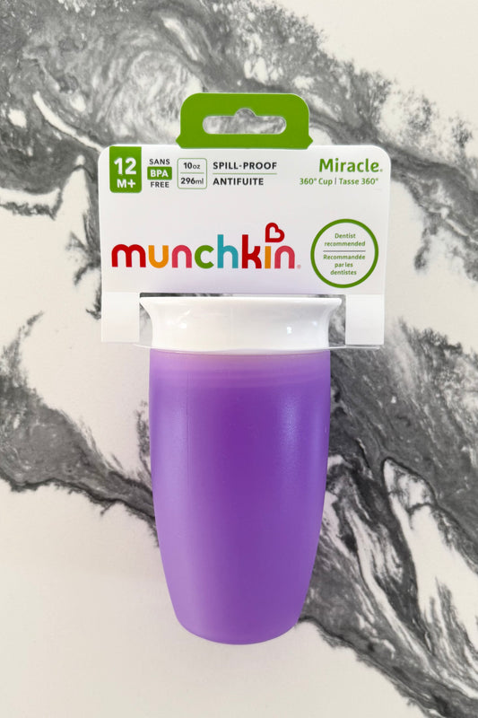 Munchkin Spill Proof Miracle 360 Cup 10oz in Purple - New