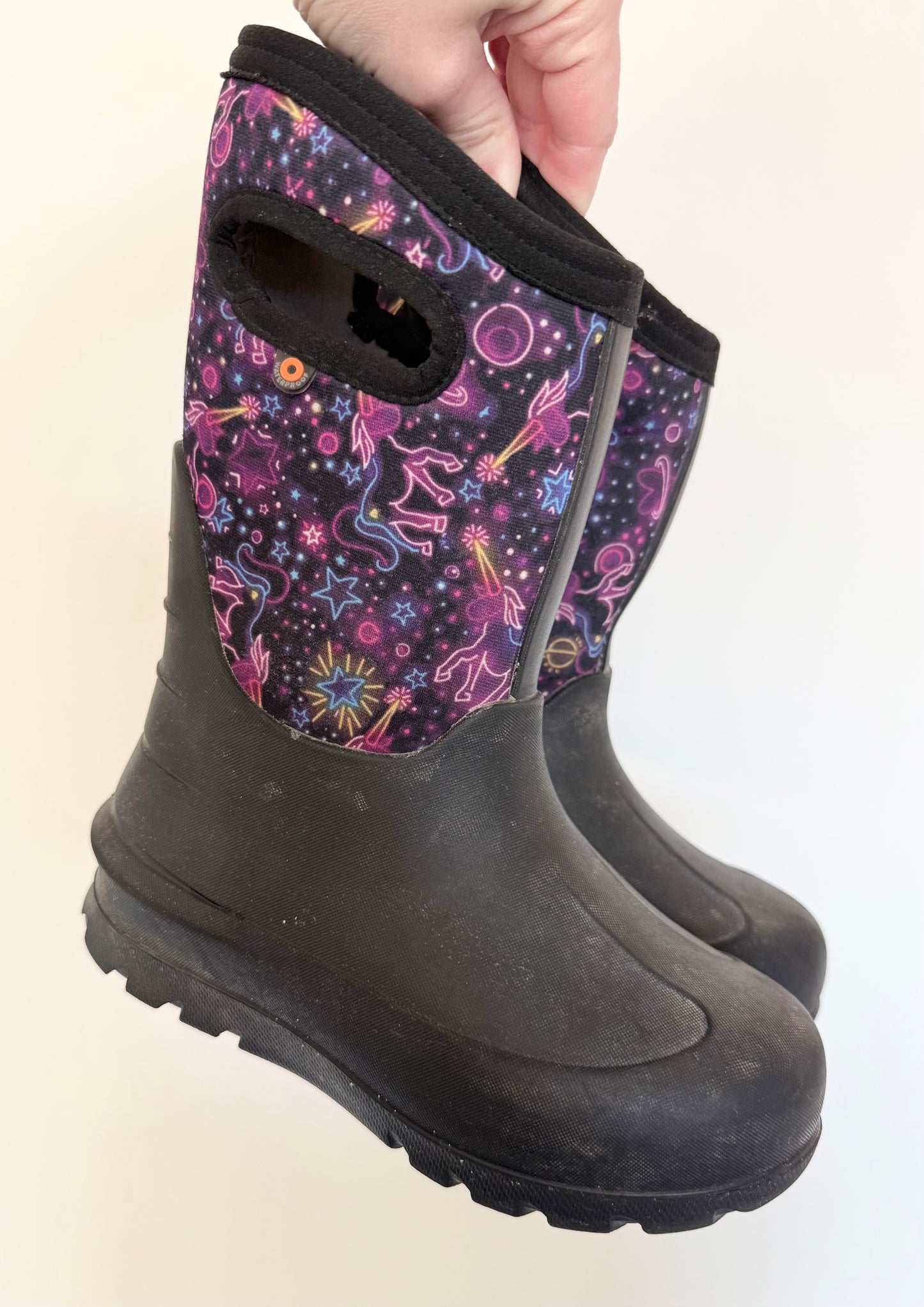 BOGS Black Neoclassic Neon Unicorn Boots (13)