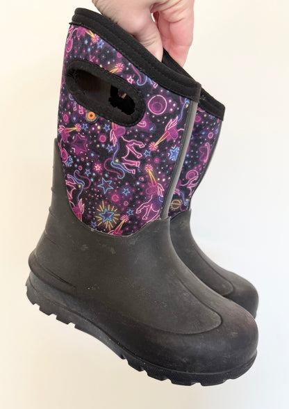 BOGS Black Neoclassic Neon Unicorn Boots (13)
