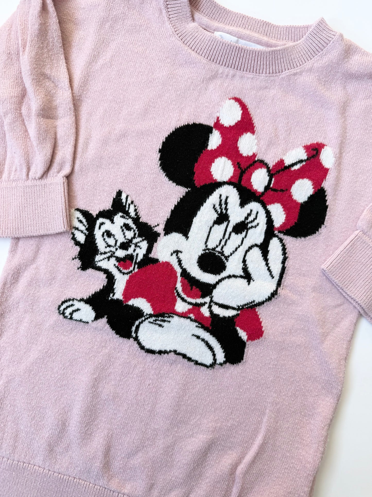 Baby Gap x Disney Pink Minnie & Figaro Knit Sweater (18-24 Months)