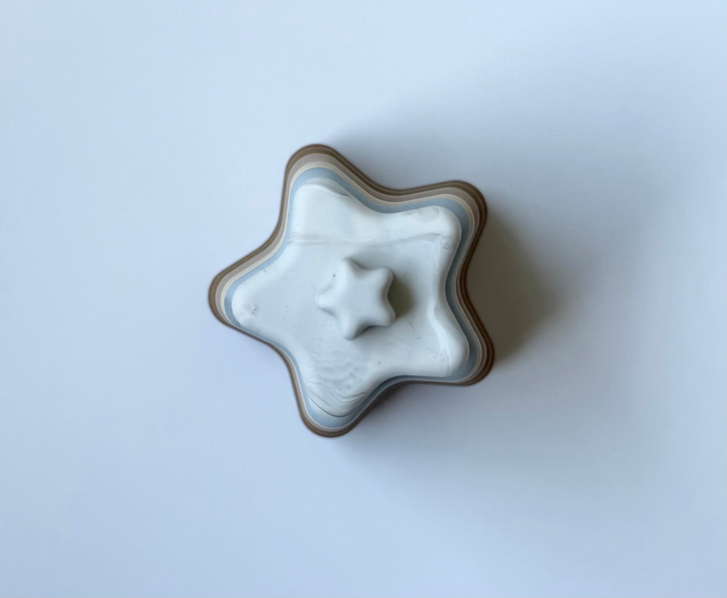 Silicon Beige Stars Stacking Tower