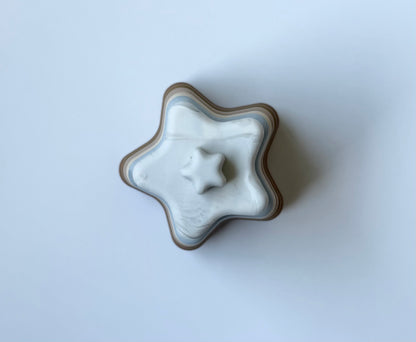 Silicon Beige Stars Stacking Tower