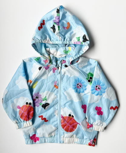 H&M x Eva Cremers Light Blue Charcaters Wind Breaker (12-18 Months)