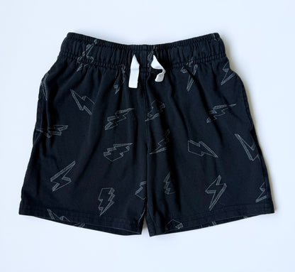 Cat & Jack Black Lightening Bolt Shorts (4/5 Years)