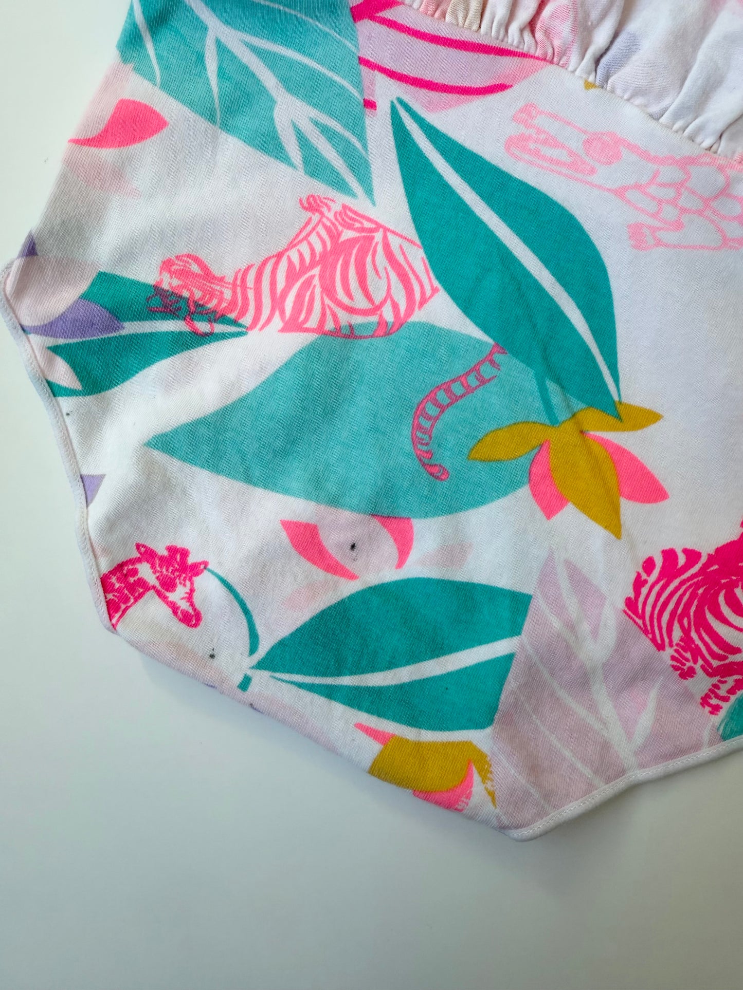 Bonds White Neon Giraffe Onesie Dress (12-18 Months)