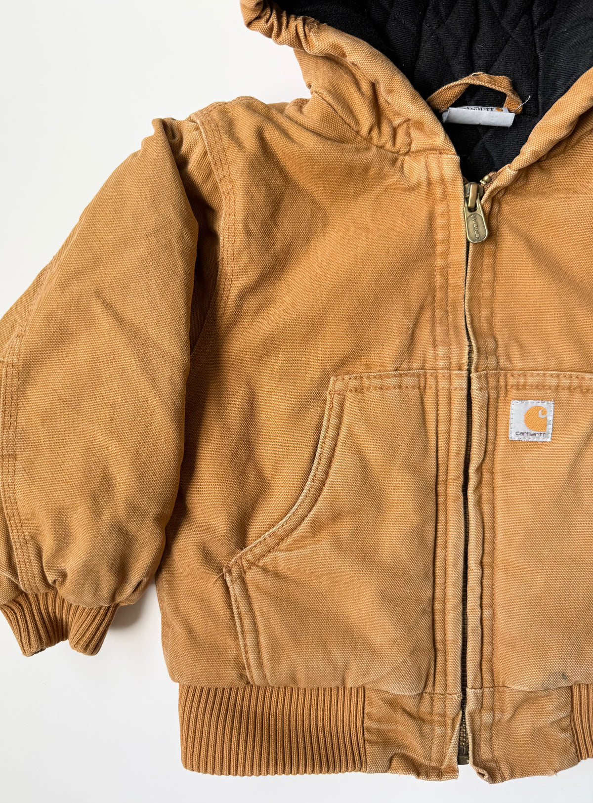 Carhartt Brown Active Flannel Quilt-Lined Cotton Duck Canvas Jacket (2T)