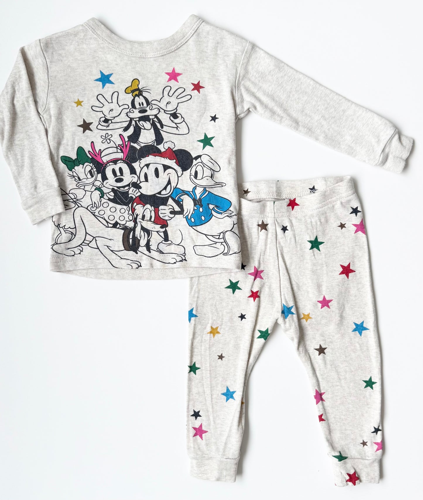 Baby Gap x Disney Mickey & Friends Christmas Two Piece PJ Set (12-18 Months)