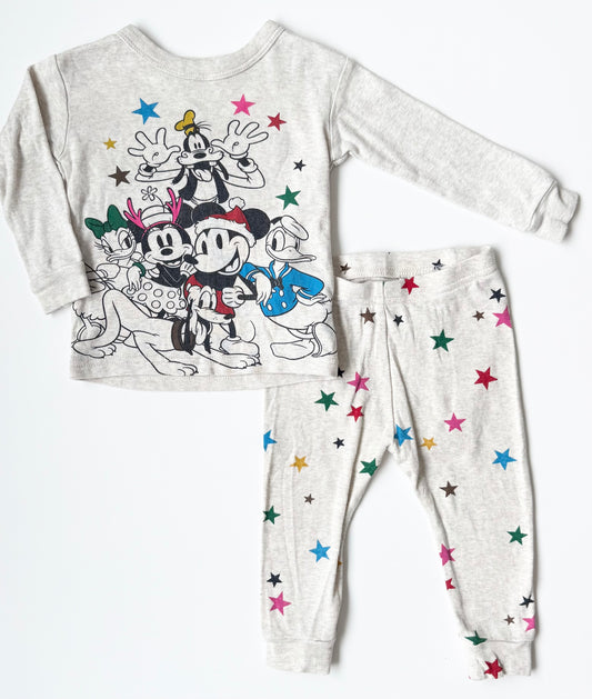 Baby Gap x Disney Mickey & Friends Christmas Two Piece PJ Set (12-18 Months)