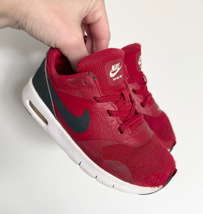 Nike Air Max Tavas Air Red & Grey Stretch Lace Sneakers (9)