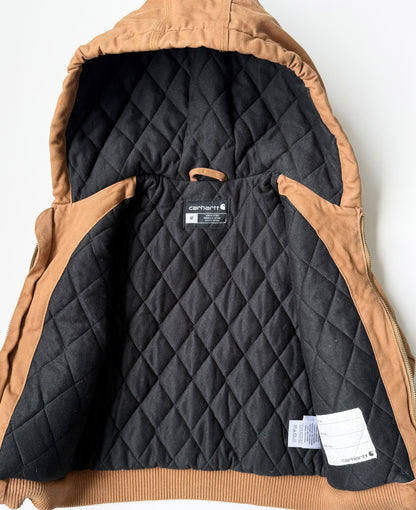 Carhartt Brown Active Flannel Quilt-Lined Cotton Duck Canvas Jacket (4T)