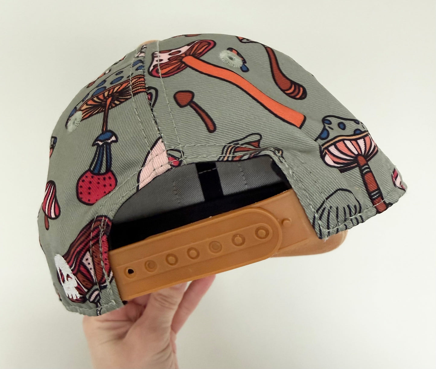 Headster Green & Brown Mushrooms SnapBack Hat (48CM)