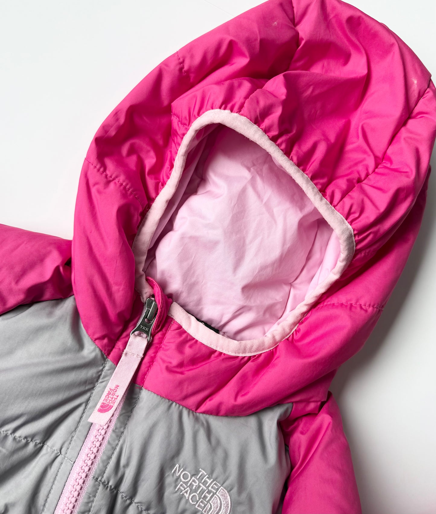 The North Face Pink & Grey Lil’ Snuggler One Peice Snowsuit (18-24 Months)
