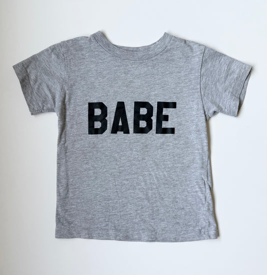Portage & Main Grey “Babe” T-Shirt (5-6 Years)