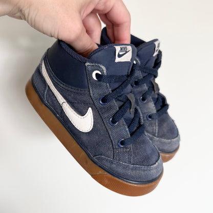 Nike Capri 3 Mid Blue Jean High Top Lace Up Sneakers (8)
