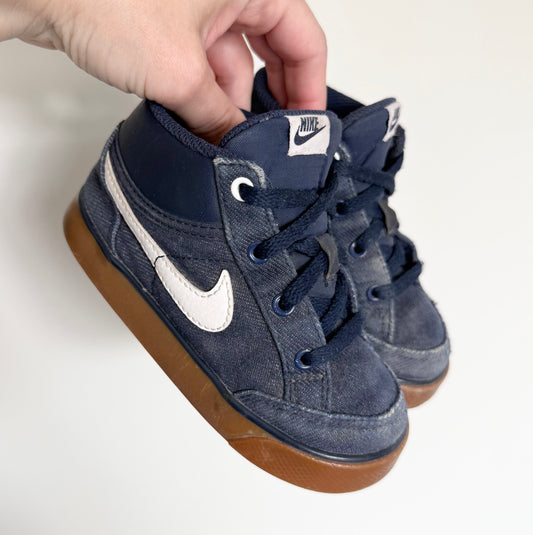 Nike Capri 3 Mid Blue Jean High Top Lace Up Sneakers (8)