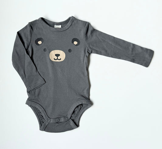H&M Grey Teddy Bear Bodysuit (4-6 Months)