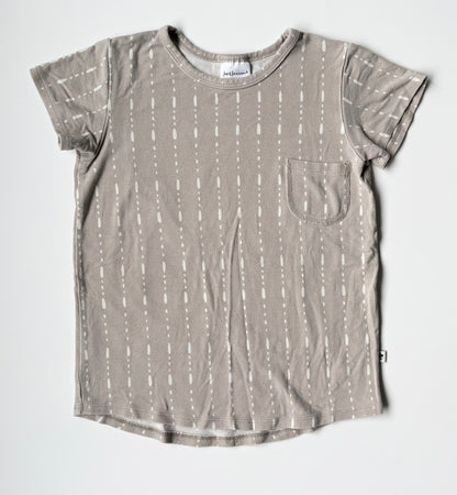 Jax & Lennon Tan & White Lines T-Shirt (4/5 Years)