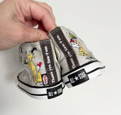 Converse x Dr. Seuss Grey Green Eggs & Ham High Top Stretch Lace & Velcro Sneakers (4)