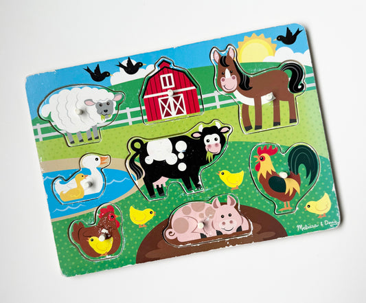 Melissa & Doug Farm Animals (2) Wooden Puzzle
