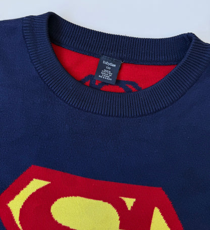 Baby Gar Navy Superman Knit Sweater (5 Years)